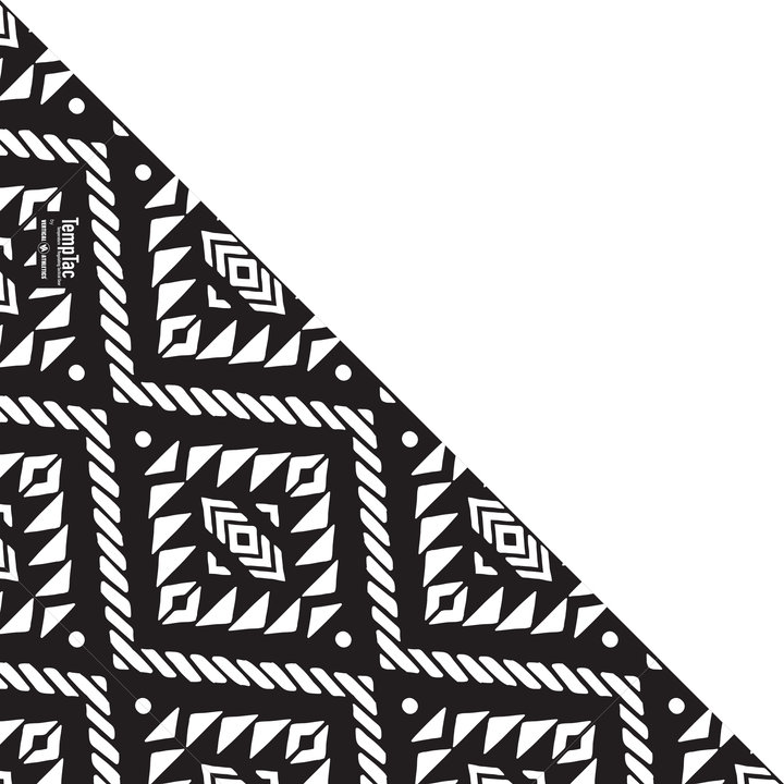 Cooling Triangle Bandana: Native American (Black and White)