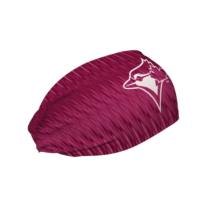 MLB Toronto Blue Jays cooling headband with Pink Wave. Made in USA, Vertical Athletics brand.