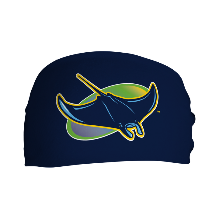 MLB licensed Tampa Bay Rays Triple Play Cooling Bundle: Cooling Headband with Alt Logo Made in USA. Vertical Athletics Brand.
