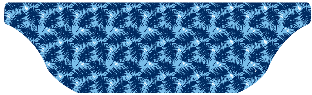 MLB Tampa Bay Rays cooling sun scarf, Big Palm with repeating cap logo. Made in the USA. Vertical Athletics Brand.