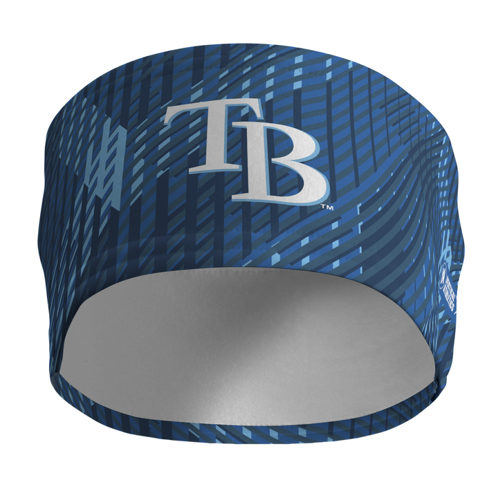 MLB Tampa Bay Rays fleece headband with Sport Plaid. Made in the USA, Vertical Athletics brand.  