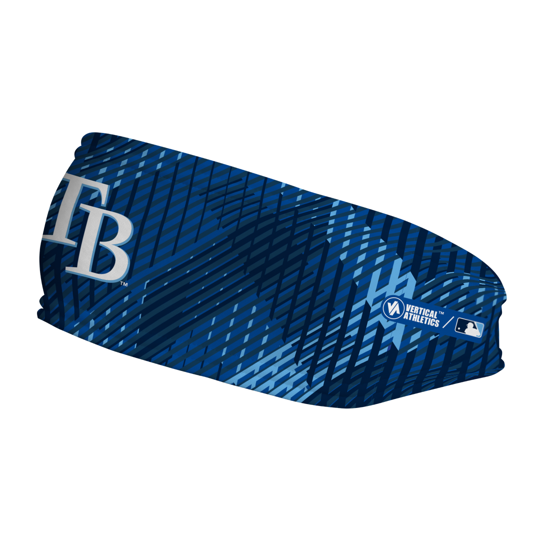 MLB Tampa Bay Rays fleece headband with Sport Plaid. Made in the USA, Vertical Athletics brand.  