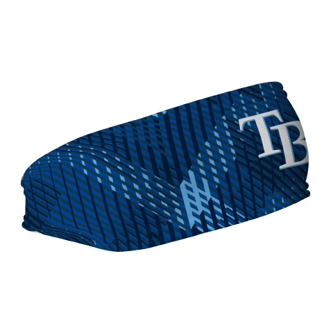 MLB Tampa Bay Rays fleece headband with Sport Plaid. Made in the USA, Vertical Athletics brand.  