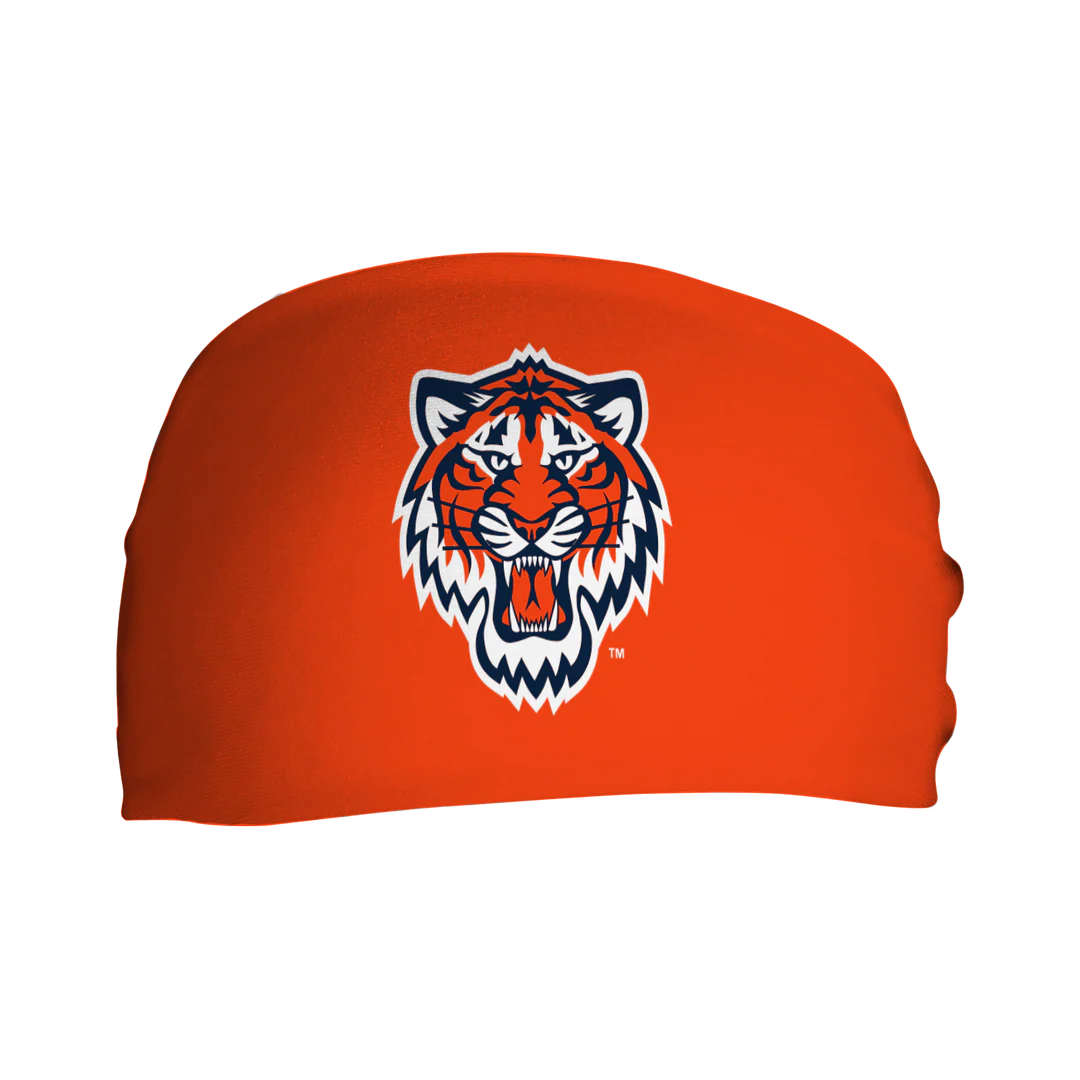MLB licensed Detroit Tigers Triple Play Cooling Bundle: Cooling Headband with Alt Logo Made in USA. Vertical Athletics Brand.