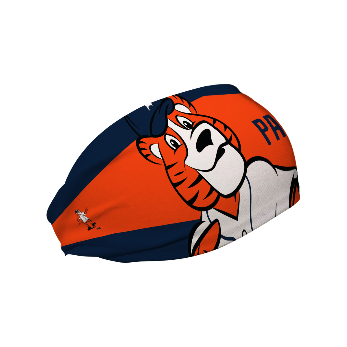 Tigers Cooling Headband Mascot Nameplate Vertical Athletics