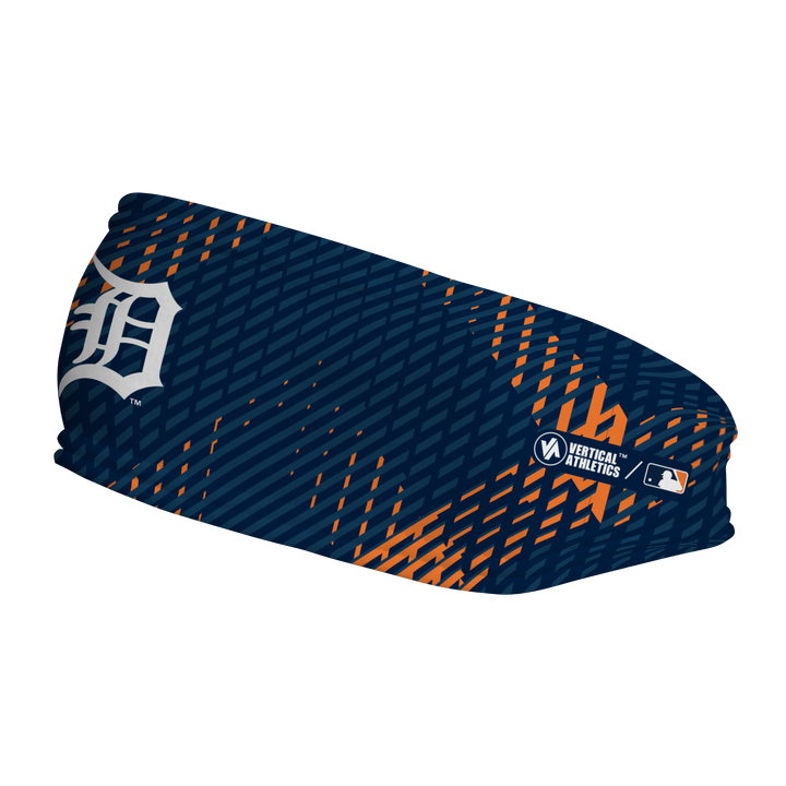 MLB Detroit Tigers fleece headband with Sport Plaid. Made in the USA, Vertical Athletics brand.  