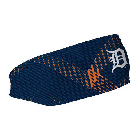 MLB Detroit Tigers fleece headband with Sport Plaid. Made in the USA, Vertical Athletics brand.  