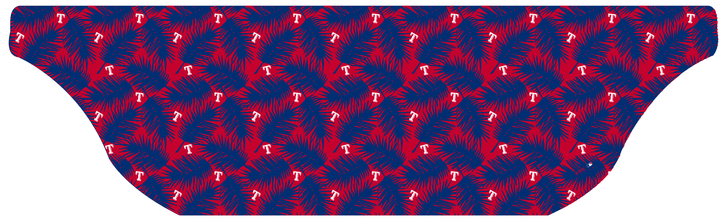 MLB Texas Rangers cooling sun scarf, Big Palm with repeating cap logo. Made in the USA. Vertical Athletics Brand.