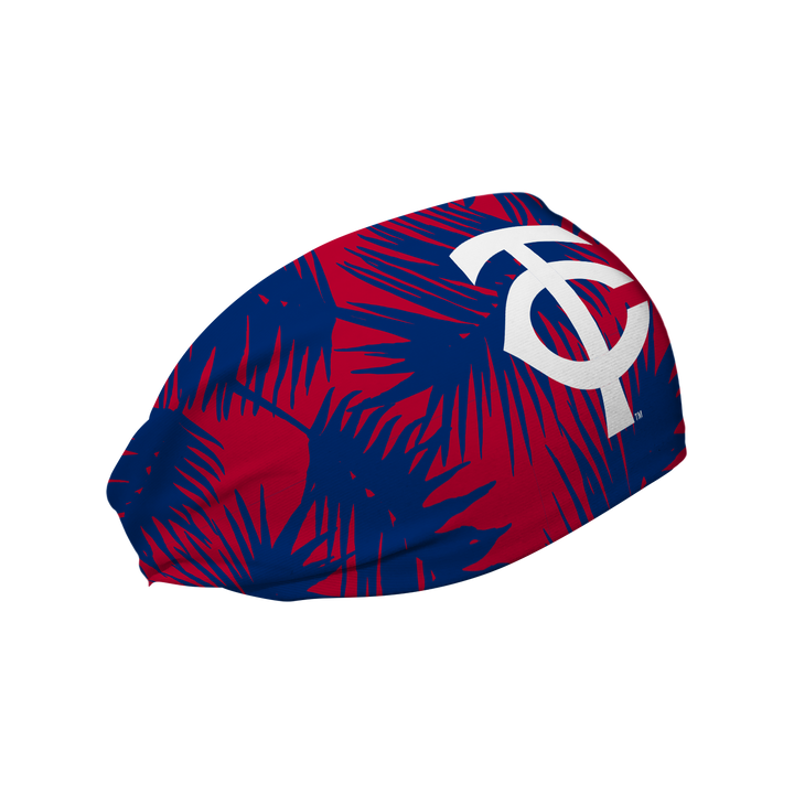 MLB licensed Minnesota Twins cooling headband with big palm cap logo. Made in the USA, Vertical  Athletics brand.  