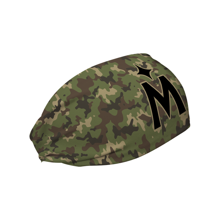 Twins Cooling Headband: Green Camo Cap Logo