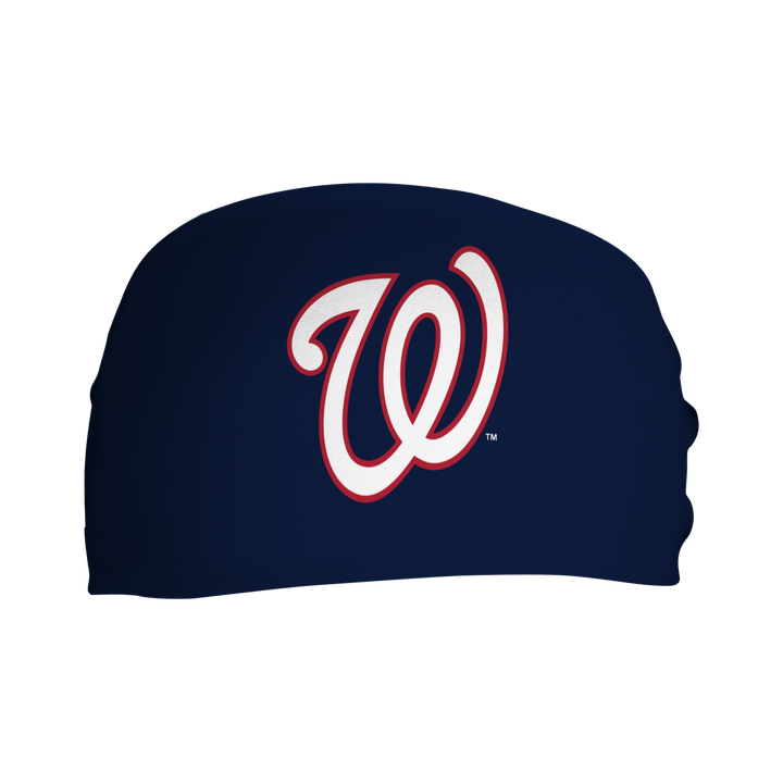 MLB Washington Nationals cooling headband with Cap Logo. Made in USA, Vertical Athletics brand.