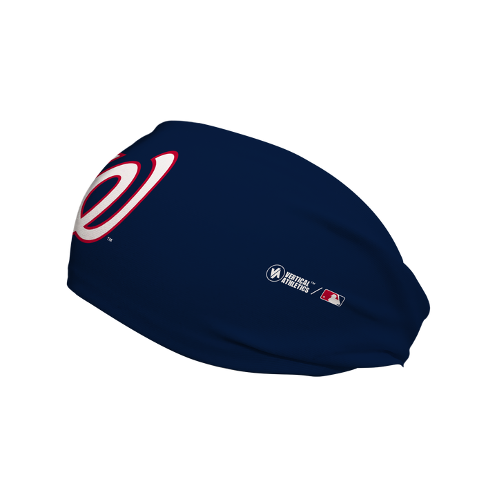 MLB Washington Nationals cooling headband with Cap Logo. Made in USA, Vertical Athletics brand.