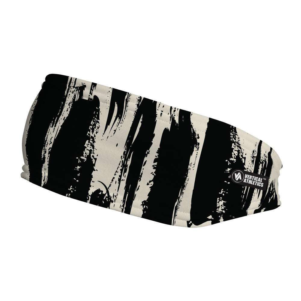 Fashion Fleece Headband with Zebra Brush. Made in the USA, Vertical Athletics brand.