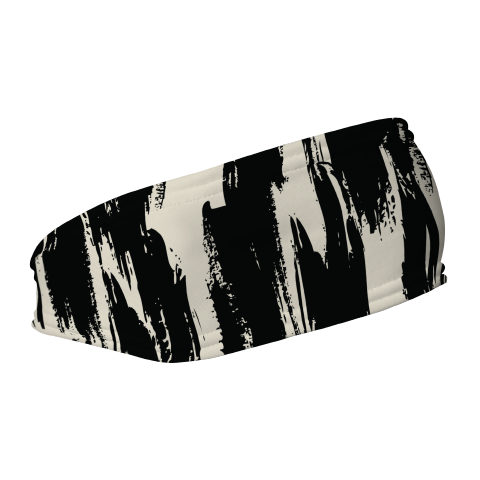 Fashion Fleece Headband with Zebra Brush. Made in the USA, Vertical Athletics brand.