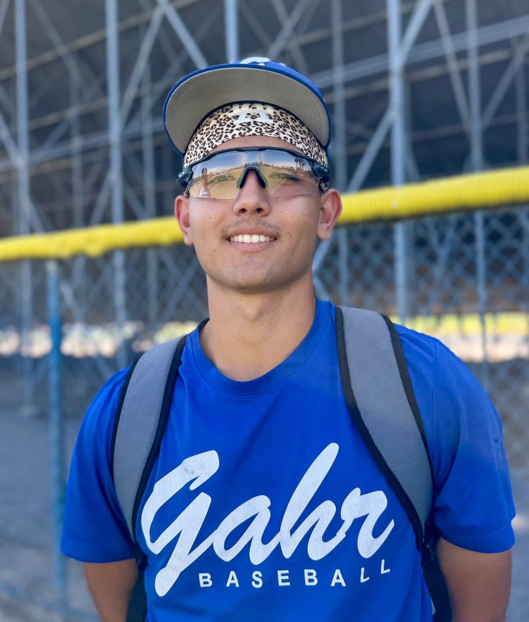 Dodgers Wide Tieback Cooling Headband: Cheetah Cap Logo