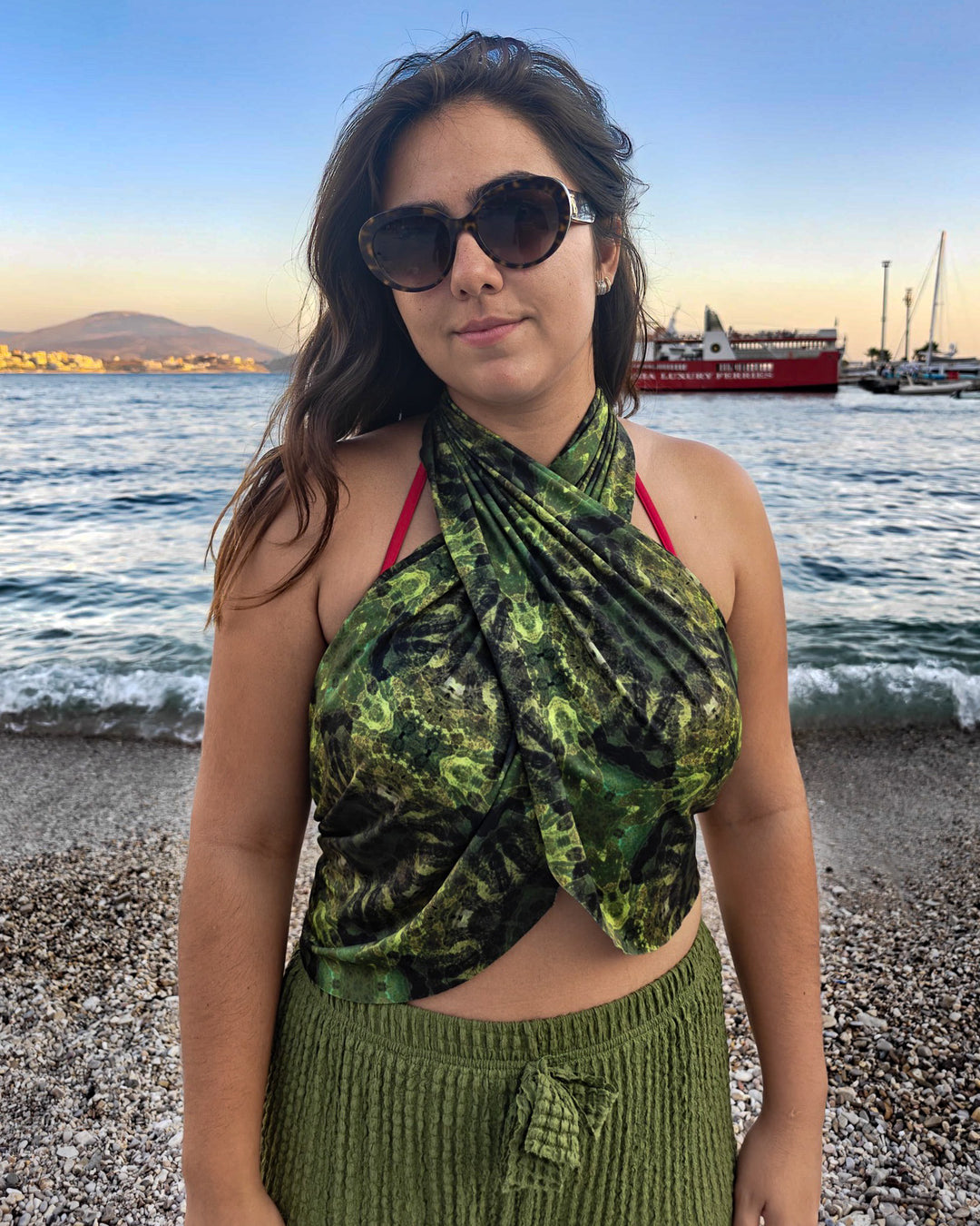 Cooling Sun Scarf: Aztec Maze