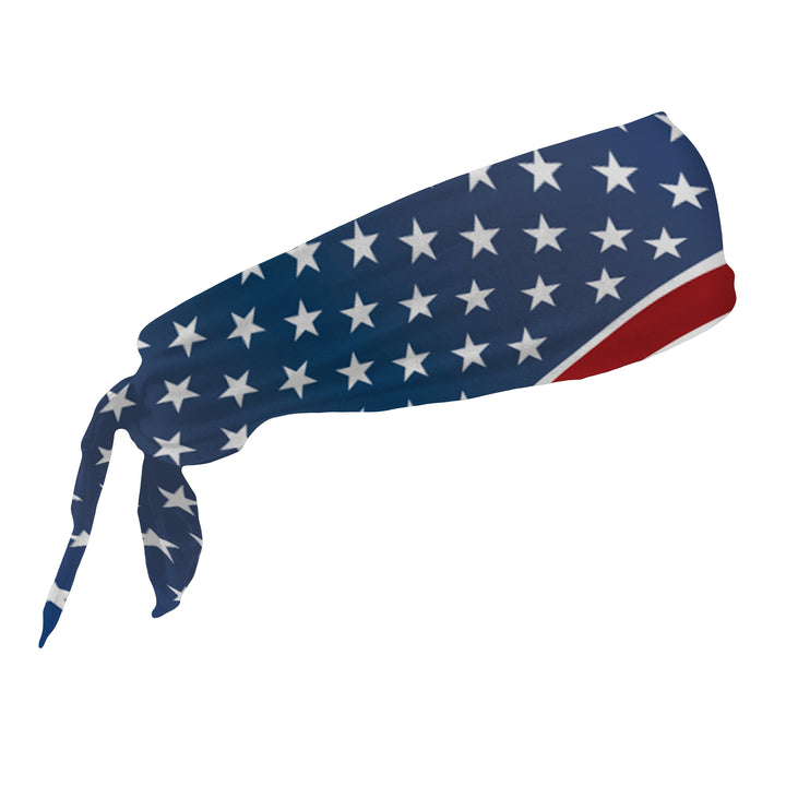 Reversible Tieback Cooling Headband: American Flag Tieback